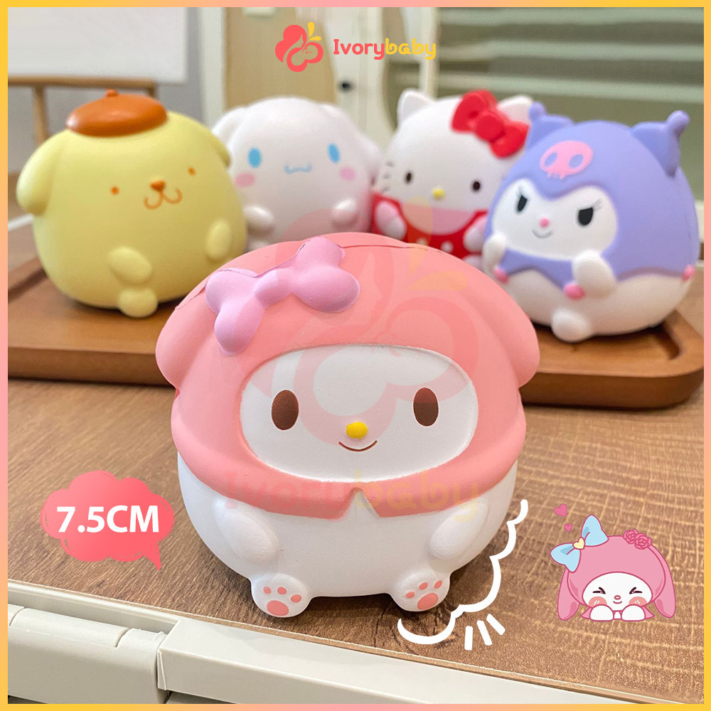 IVORYBABY สควิสชี่ ของเล่นบีบสกุชชี่ คลายเครียด Sanrio เหมาะกับเล่นคลายเครียด สําหรับตกแต่งห้องนอน สํานักงาน