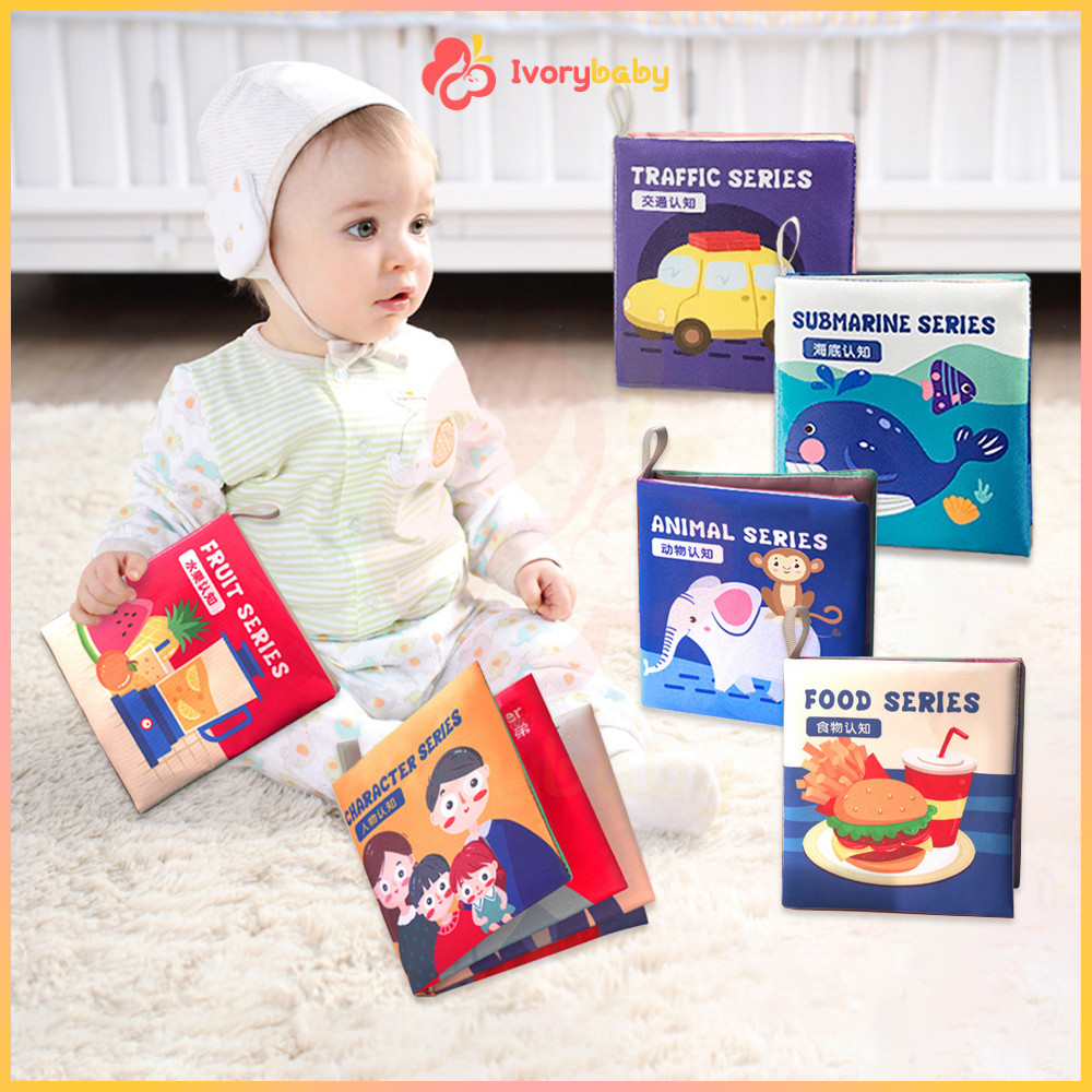 IVORYBABY หนังสือผ้าเด็ก เป็นของขวัญที่ดีสําหรับเด็ก ๆ ของเล่นหนังสือ หนังสือรูปภาพ