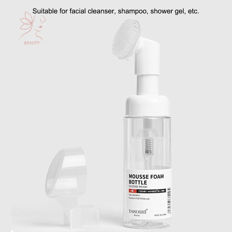 [maybeauty] 1PCS 30/60/100/150ml ขวดปั๊มฟอง Froth ที่ว่างเปล่าพร้อมแปรงซิลิโคนชนิดกดขวดโฟมทําความสะอาดใบหน้า {TH} ราคา ถูกที่สุด โปรบีเคเค แกลเลอรีภาพที่ 3