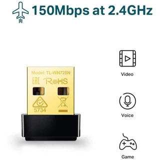 TP-LINK TL-WN725N 150Mbps Wireless N Nano USB Adapter ตัวรับสัญญาณ WiFi ผ่านคอมพิวเตอร์หรือโน๊ตบุ๊ค