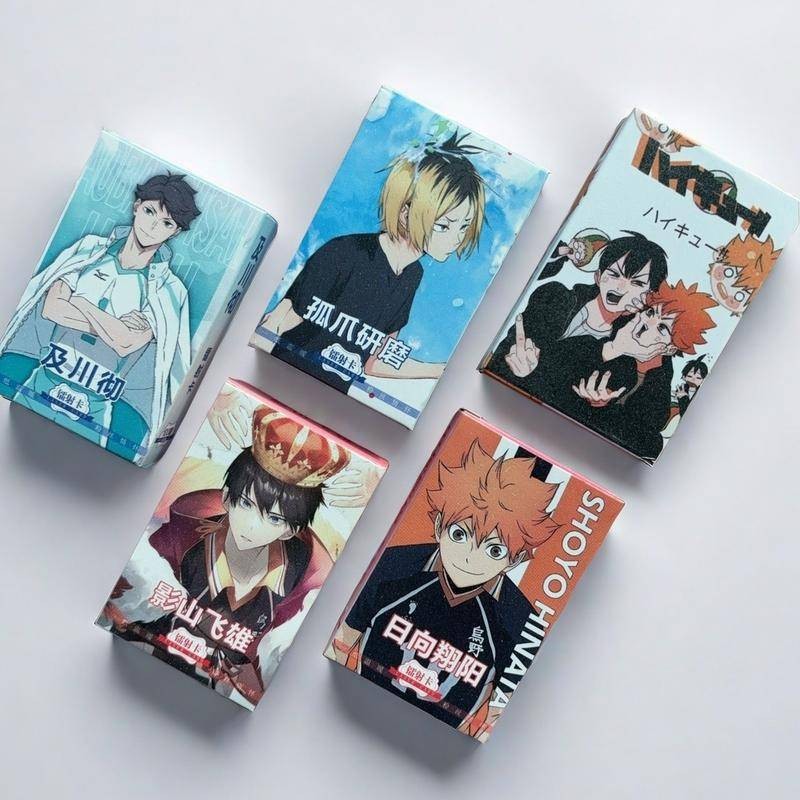ไฮคิว!! Mini LOMO การ์ดเลเซอร์ Featuring Kenma Kozume, Toru Oikawa, Kageyama Tobio, และ Hinata Shoyo อะนิเมะสะสม Merchandis
