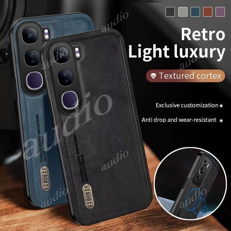 Vivo y200 5G 2024 เคสโทรศัพท์สําหรับ Vivo y200 VivoY200 5G 2024 Luxury Matte หนัง Textured โทรศัพท์ส