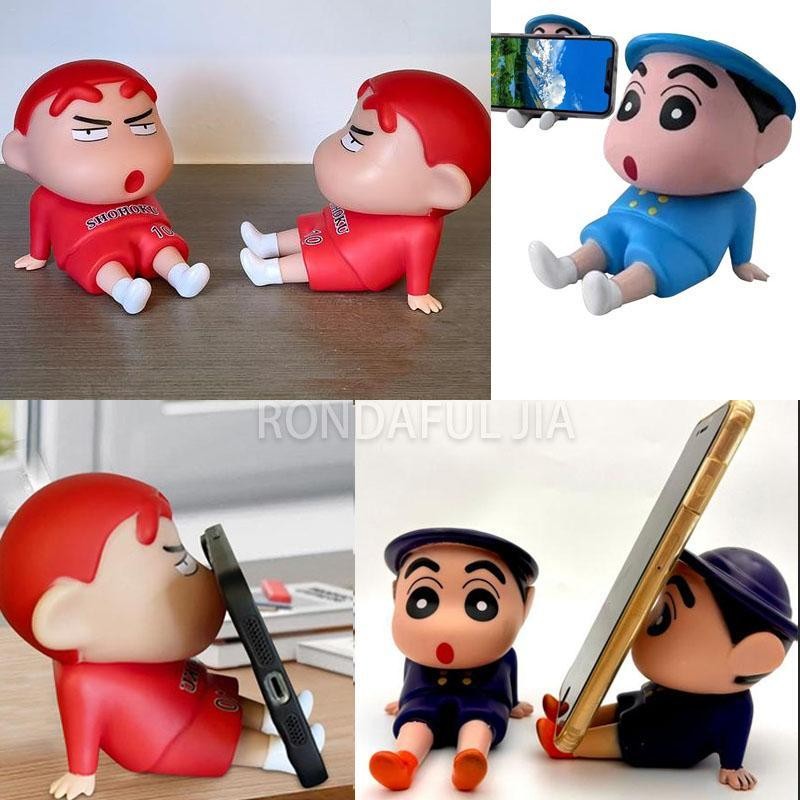 เครยอนชินจังที่วางโทรศัพท์ขี้เกียจ ขาตั้งสมาร์ทโฟน ที่วางโทรศัพท์มือถือ ที่วางโทรศัพท์มือถืออนิเมะ ดูทีวี เดสก์ท็อป yontnth