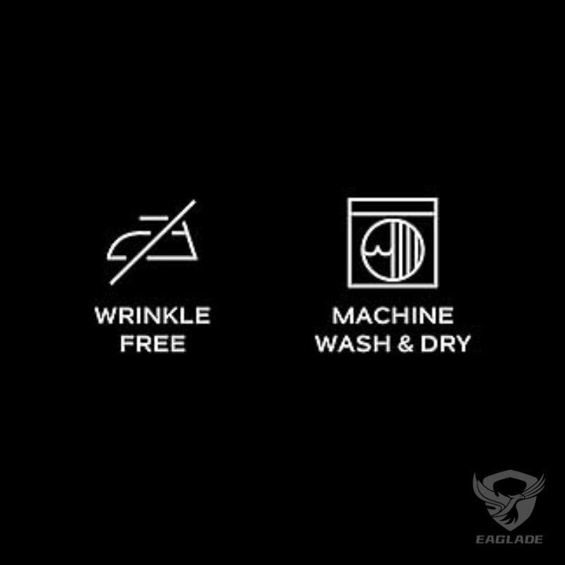 Eaglade เสื้อเชิ้ตแขนยาวผู้ชายกอล์ฟอย่างเป็นทางการเสื้อเชิ้ตลําลองสําหรับผู้ชาย ไร้ริ้วรอย 1306 ในสีน้ําเงินเข้ม D04