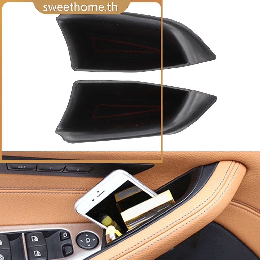 <SWHOME> ที่เท้าแขนรถด้านหน้าด้านข้างมือจับประตูถาดเก็บกล่องสําหรับ 2019 สําหรับ BMW 5Series G30 G31