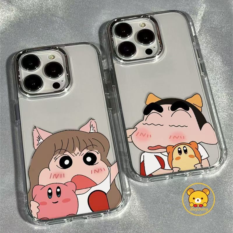 ตลกน่ารัก Crayon Shin-chan คู่เคสโทรศัพท์สําหรับ OPPO A96 A94 A93 A76 A36 F9 Pro 5G 4G ปกอ่อนการ์ตูน