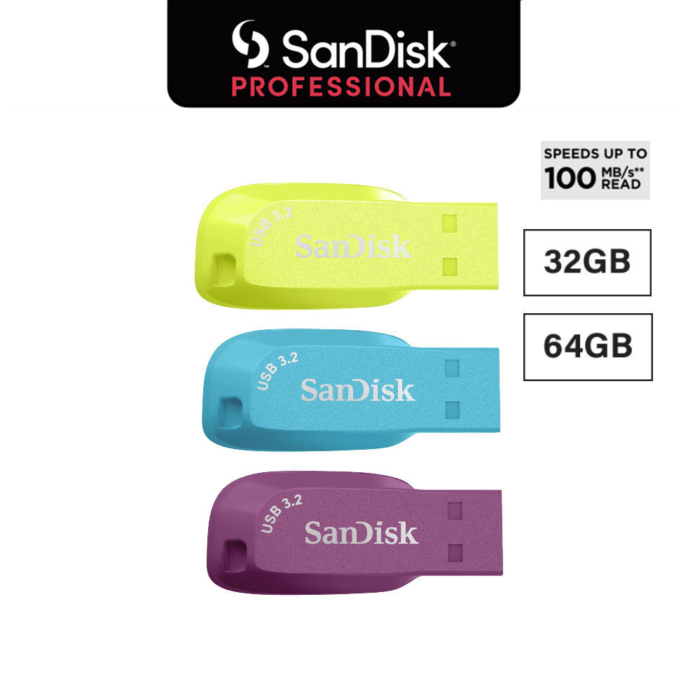 SanDisk Ultra Shift USB 3.2 Gen1 Flash Drive (SDCZ410 EP BB CO) 32GB 64GB Flash Drive แฟลซ์ไดร์ฟ