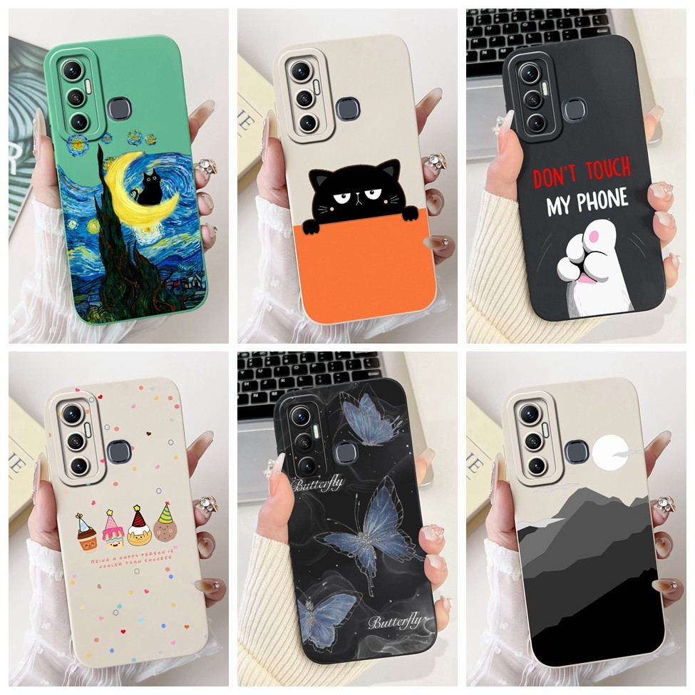 Infinix Hot 11 กรณี X662 X662B แมวน่ารัก Panda แฟชั่นซิลิโคนปกหลัง Hot 11 Infinix เคสโทรศัพท์ความงาม X689F