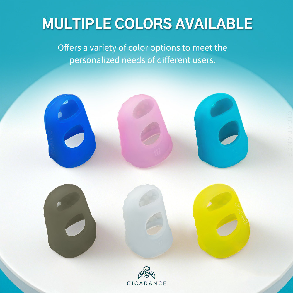 4 ชิ้น สีสันสดใส ปลอกนิ้ว ซิลิโคนกันเจ็บ ป้องกันนิ้วของคุณจากการกดเจ็บ กีตาร์ อูคูเลเล่ คาลิมบา - รูปที่ 4