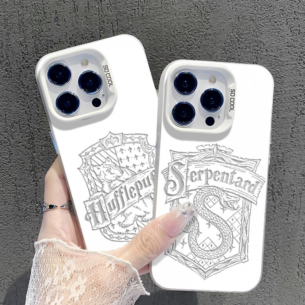 มือถือใหม่ Harry Potter Medal เคสโทรศัพท์สําหรับ iPhone 11/16 ยี่ห้อโทรศัพท์มือถือกรณี iPhone 12/13/14 15 pro max IMD สีสันเงินขนาดใหญ่รู anti-fall กันกระแทกกรณี