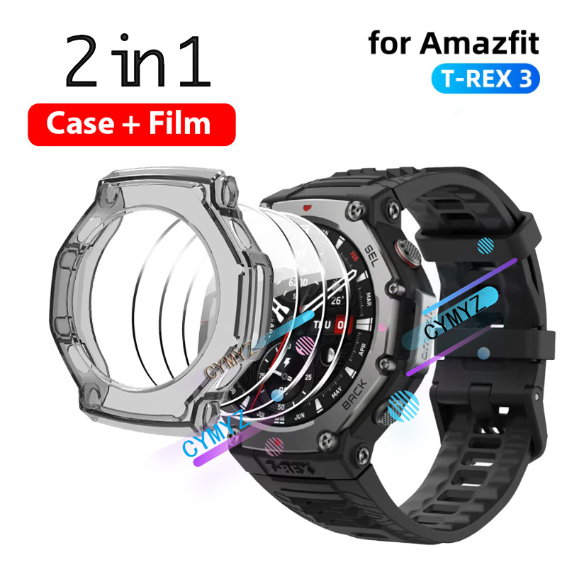 Amazfit T REX 3 เคสซิลิโคนเคส Amazfit T REX3 ตัวป้องกันหน้าจอป้องกัน Amazfit T REX 3 ตัวป้องกันหน้าจ