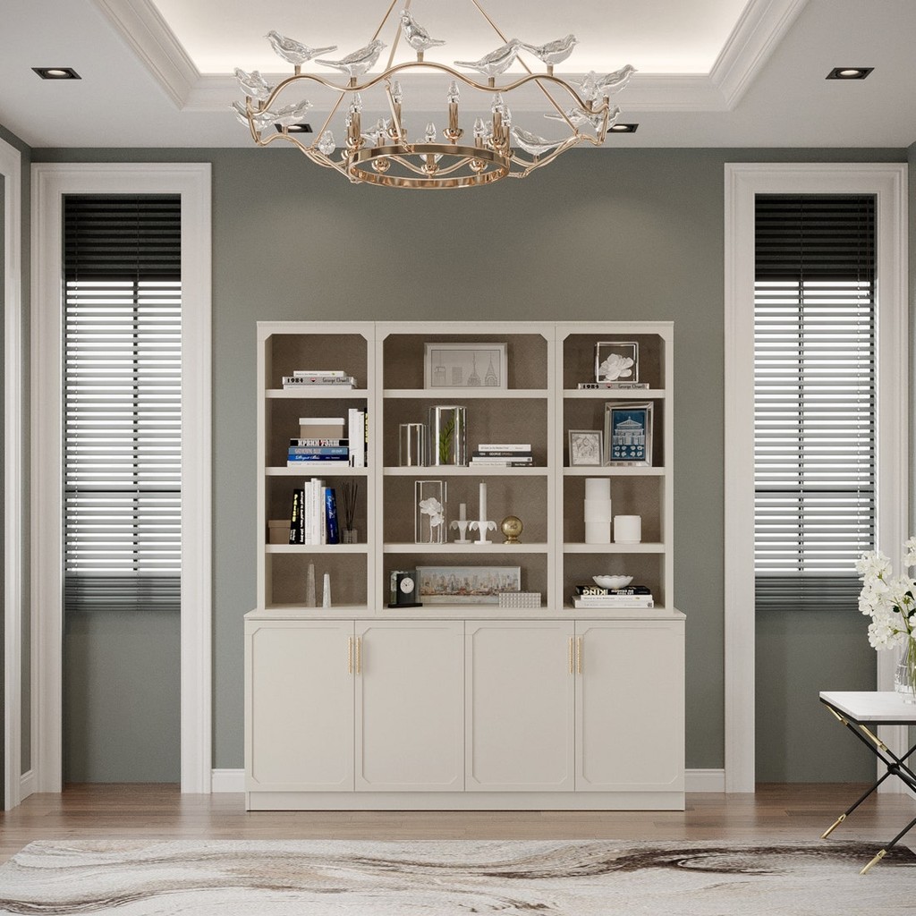 SB Design Square ตู้สูงขนาด 180 ซม.รุ่น Quinn สีเทาอ่อน (180x40x200 ซม.) แบรนด์ SB FURNITURE