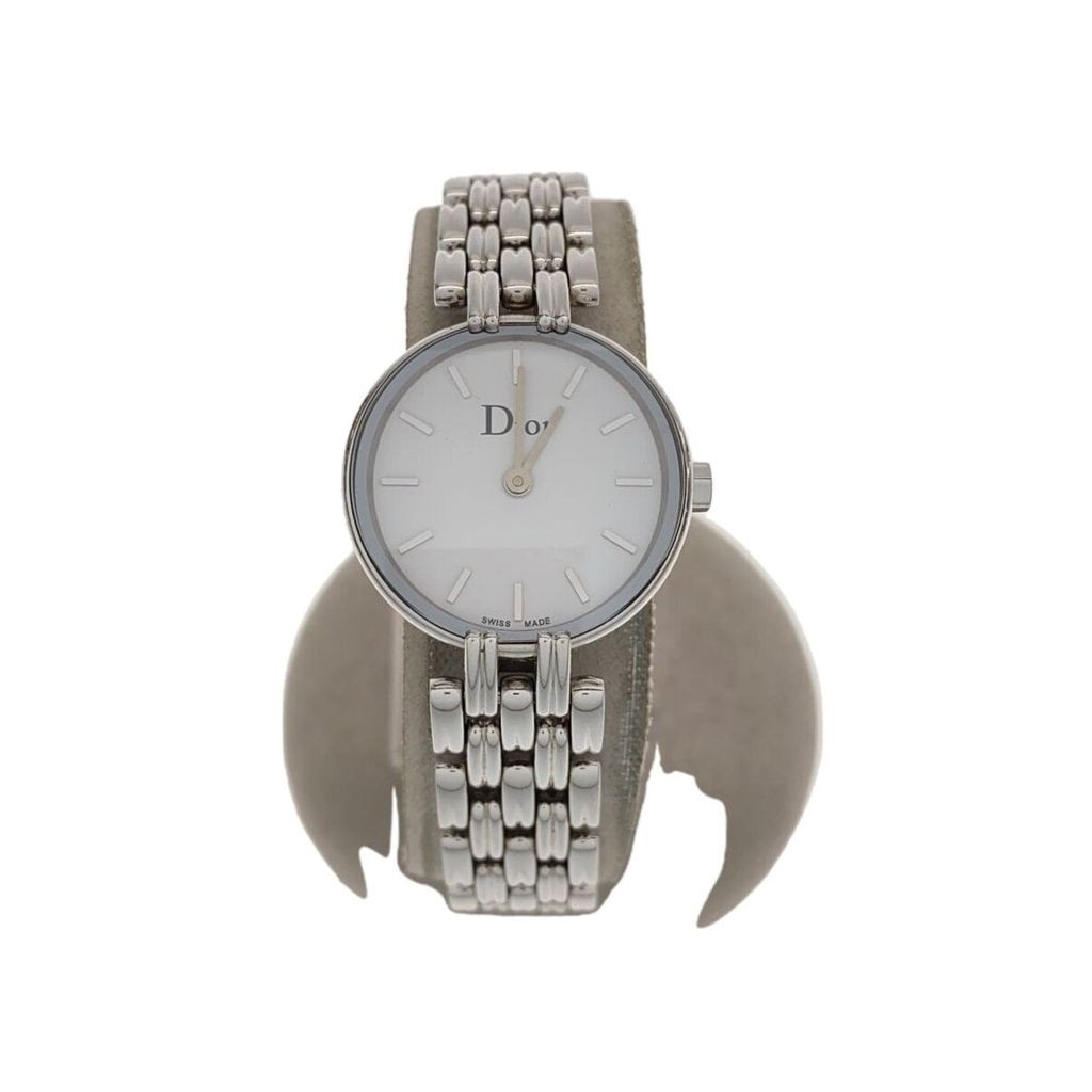 Christian Dior Women's Quartz Watch Analog Stainless Steel WHT SLV CD092110 Direct from Japan Second