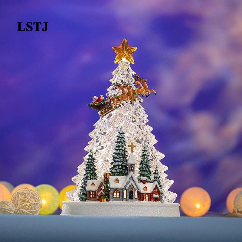 [Lstjj] กล่องดนตรีต้นคริสต์มาส กล่องดนตรีคริสต์มาสสําหรับห้องร้านอาหาร