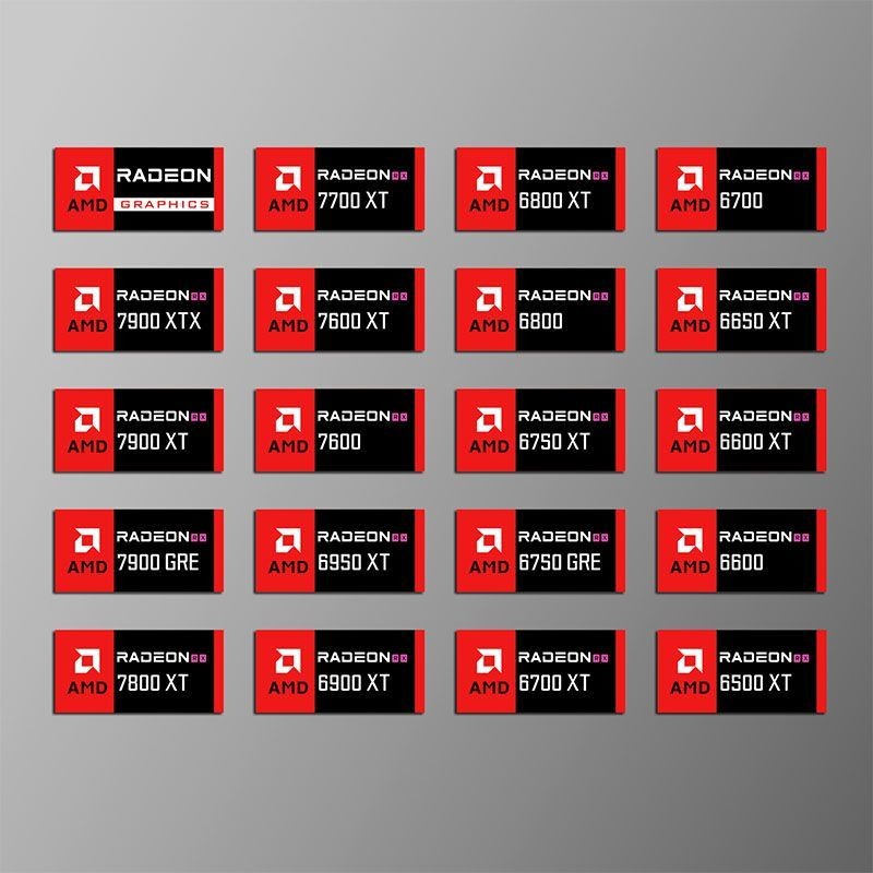 ♚-♚สติกเกอร์การ์ดจอ AMD 7900xt โทรศัพท์มือถือแท็บเล็ตตกแต่ง radeon7800