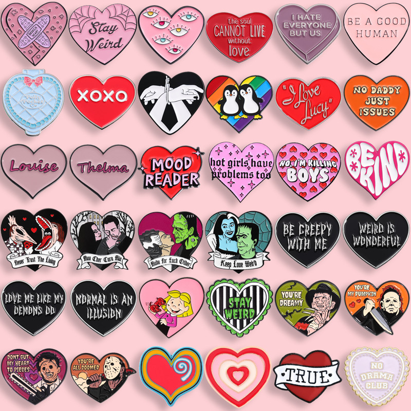 40 Love Badge Series เข็มกลัดเคลือบแฟชั่นอุปกรณ์เสริมเป็นของขวัญสําหรับเพื่อน