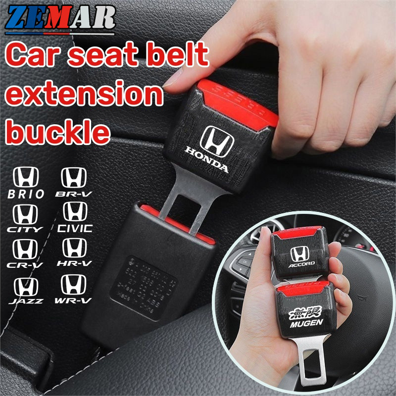 Honda ปลั๊กต่อเข็มขัดนิรภัยสำหรับรถยนต์ เข็มขัดนิรภัยสำหรับรถยนต์ คลิปเข็มขัดนิรภัย เข็มขัดนิรภัย Extender Honda civic 11th gen fd fc eg fk HRV Jazz City Mugen Fit Vezel Accord BRV WRV Stream