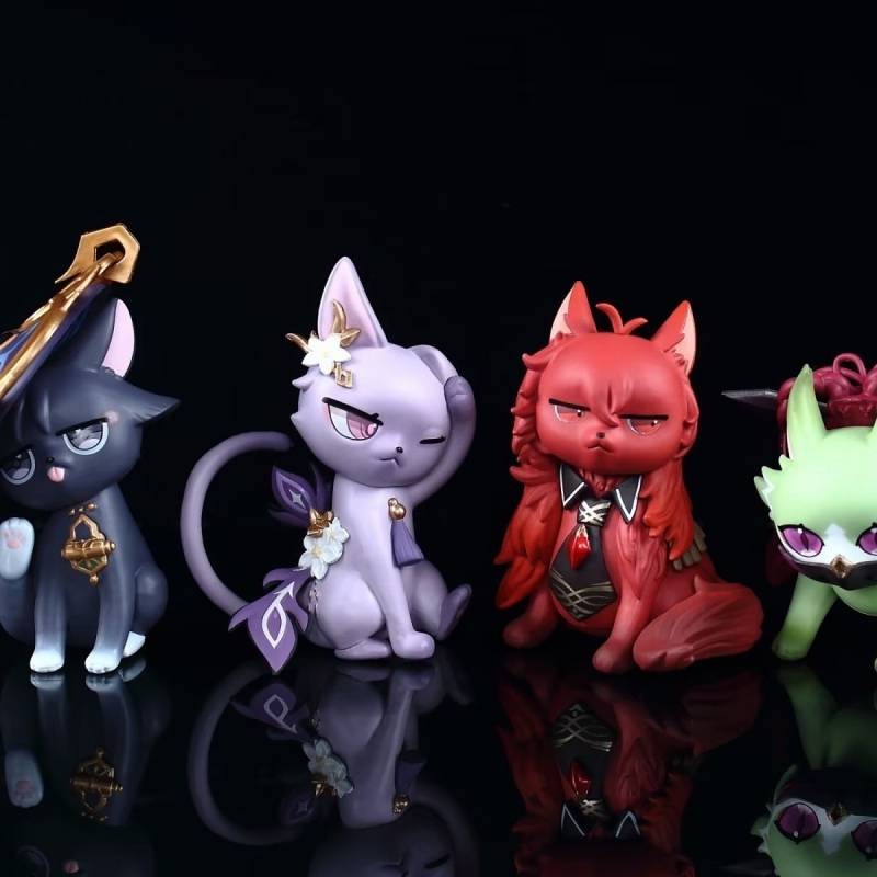 【Ready Stock】 Domestic Hand-Made Cat Carving Qingdi Luke Jiuqi Forbear Free Army Q Version Decoratio