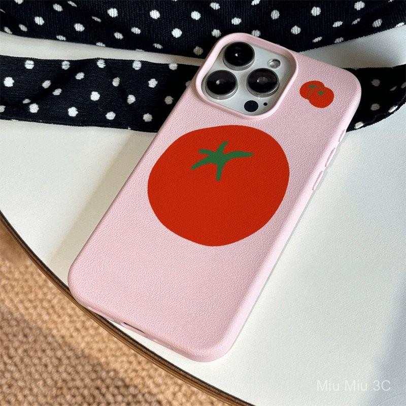 เคสป้องกันแอปเปิ้ลมะเขือเทศสำหรับ iPhone 16 PROMAX 14PROMAX 11เคสนิ่ม16PLUS 14 15 15Pro ซิลิโคน12 13 PROMAX ป้องกันการตก15PROMAX 16pro หนังเนื้อ11 12 13 PROMAX twbm