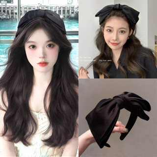 ซาตินบิ๊กโบว์คาดศีรษะแฟชั่นเกาหลีที่สง่างามผมวงอุปกรณ์ผมสําห…