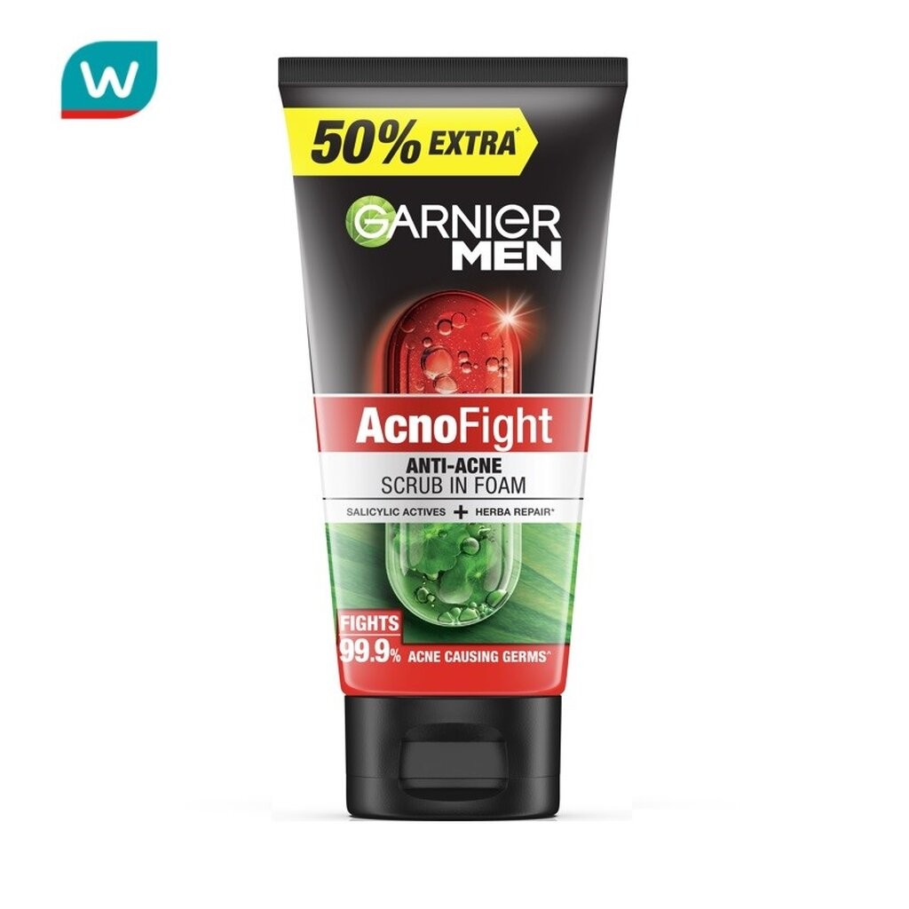 Garnier การ์นิเย่ เมน แอคโนไฟท์ แอนติ-แอคเน่ สครับ อิน โฟม 150 มล.