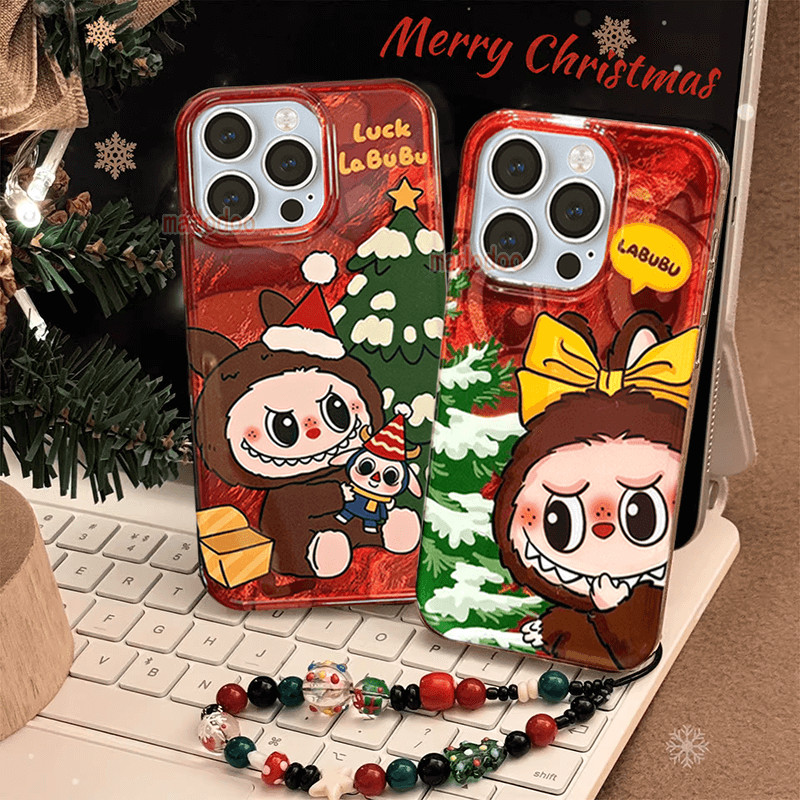 เคส Creative Christmas Tree Cute LABUBU Vivo V40 V30E V30 Pro V29E V29 V27E V27 V25E V25 Lite V23E Y100 Y78 Y28 Y38 Y55 Y22S Y22 2022 4G Y03 Y30 Y15S Y15A Y36 Y27 Y56 Y16 Y75 Y35 2021 Y01 5G Y02 Y02A Y02T Y02S INS Strap Phone Case YS 48