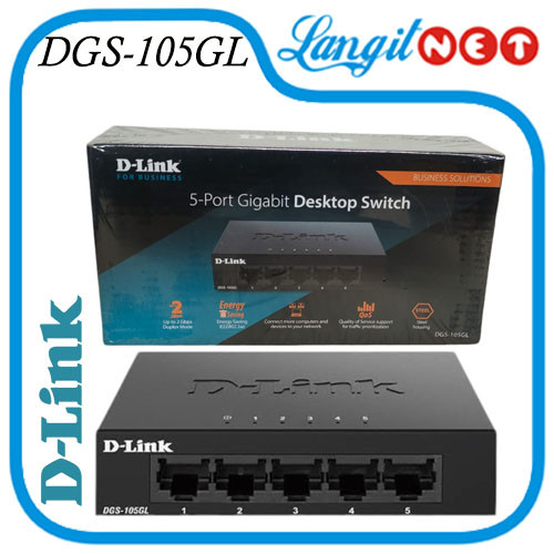D LINK DGS 105GL SWITCH HUB 5 PORT GIGABIT