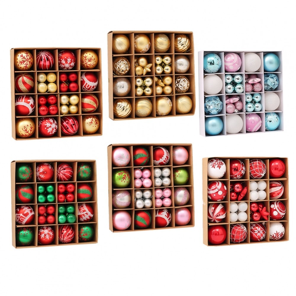Vibrant ตกแต่งคริสต์มาสลูก Baubles คอลเลกชันเครื่องประดับต้นคริสต์มาส