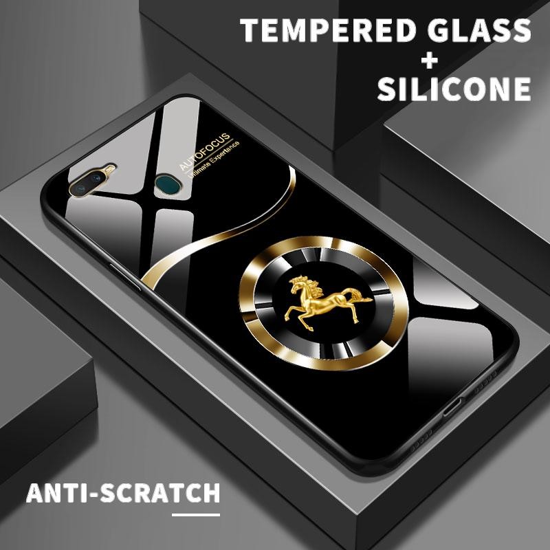 เหมาะสำหรับ OPPO A7 A7n A72 A73 A74 4G 5G A76 A77 A77s A7x A8 A83 กรณีโทรศัพท์มือถือ Simple Horse Lo