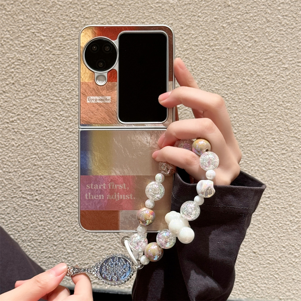 LUKEN เกาหลีหรูหรา Splicing บล็อกสี Retro กระจกสําหรับ OPPO N3Flip N3 Flip N3Flip N2Flip N2 Flip N2F