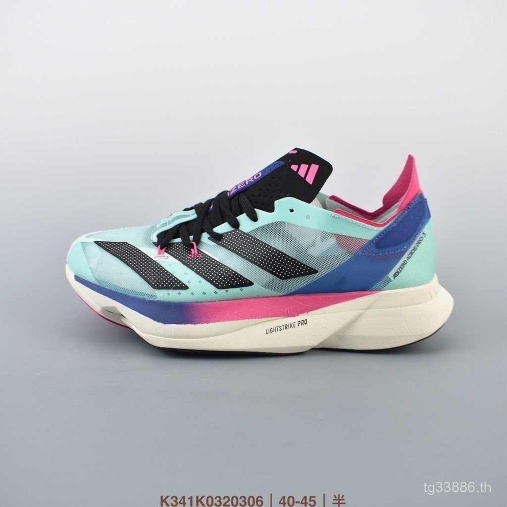 AdiZero AdiZero AdiZero Adios Pro 3รองเท้ากีฬากันกระแทกเหมาะสำหรับการวิ่ง