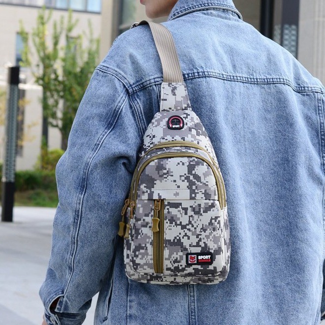 (W80)กระคาดอกสะพายไหล่ ลายพรางดิจิตอล ผ้าอ๊อกฟอร์ต4ซิป vgetbag