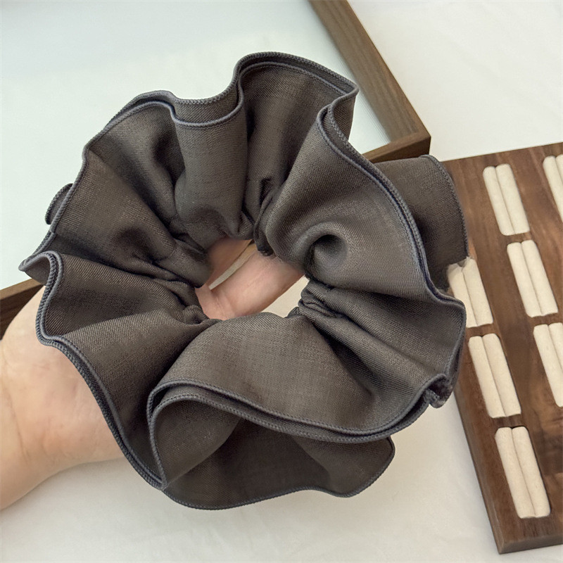 Mouga/high-end Feeling ขี้เกียจอารมณ์สี่ชั้นดอกไม้ Bud Scrunchy แหวนผม Simple All-Match หางม้าต่ําเชือกผม