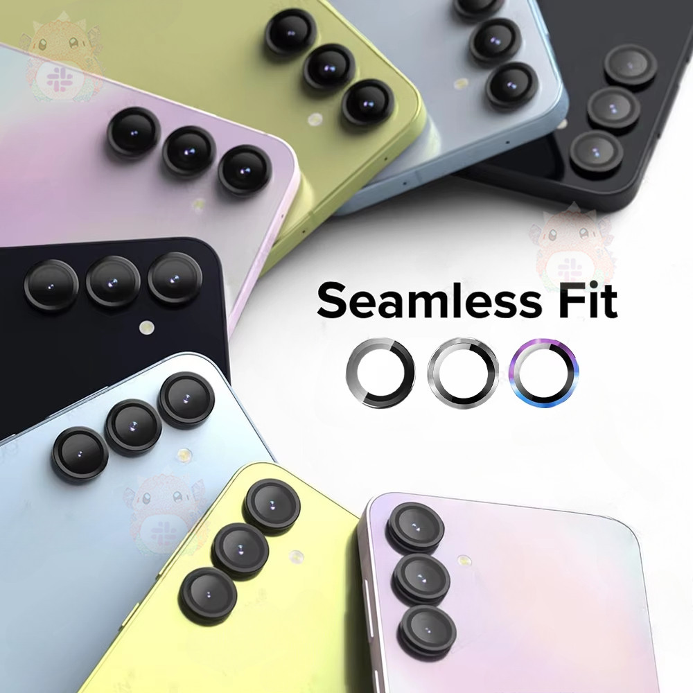 SAMSUNG สําหรับsamsung Galaxy A14 A24 A34 A15 A54 A35 A06 A16 A05 A05S A25 กล้องเลนส์Protectorอลูมิเนียมโลหะกระจกนิรภัยกล้องProtector