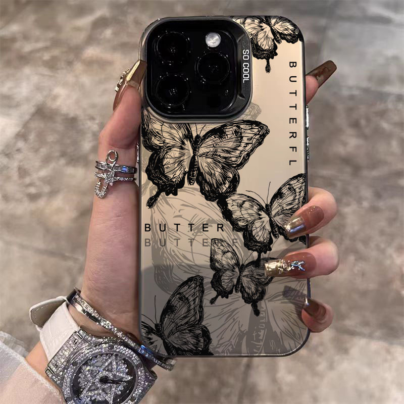 ปลอกสําหรับRealme 15 14 14X 13 12 11 10 Pro plus Realme 9i 8 8i 6i 5i 5 Proเคสโทรศัพท์Lหรูหราผีเสื้อ