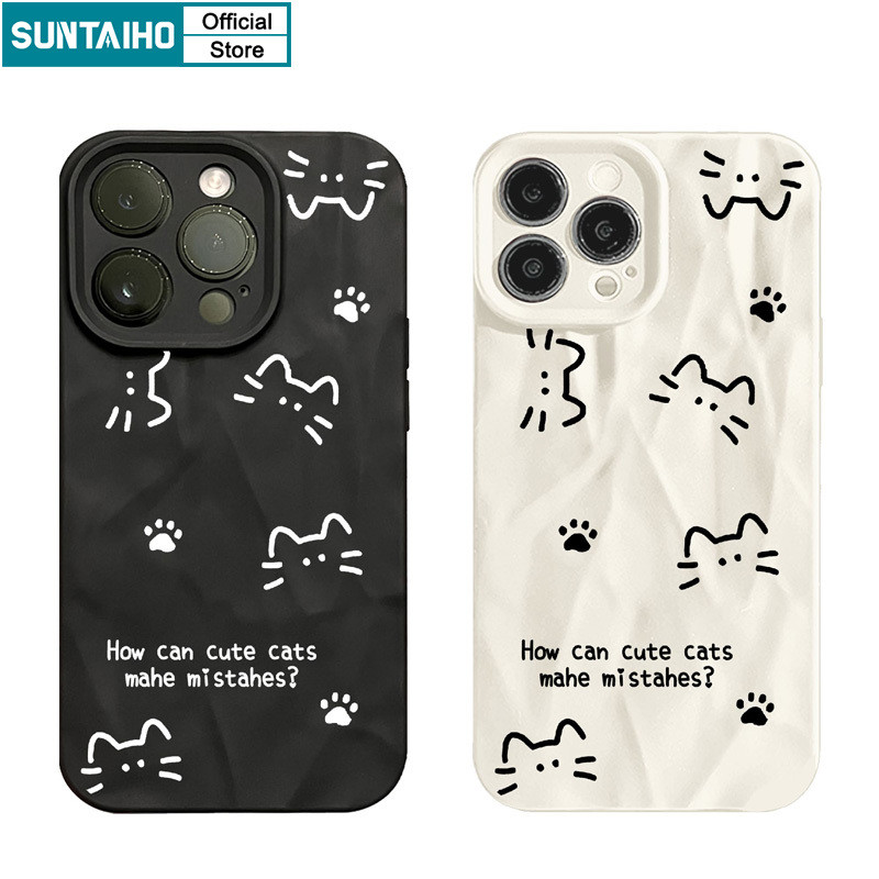 Suntaiho เคสไอโฟน ความงามที่ไม่ซ้ํากันปลอกรูปแบบแมวเคสโทรศัพท์สําหรับ Iphone 16 15 14 13 12 11 Pro Max IP 7 8 Plus Iphon X Xs XR Xs Max Silicon Soft Premium กันกระแทกปกหลัง