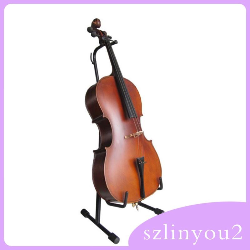 [szlinyou2] ขาตั้งเชลโล่แบบปรับได้พร้อมตะขอขาตั้งเครื่องมือกีตาร์พับได้พับง่ายและเปิดเท้ายางกันลื่นมืออาชีพ