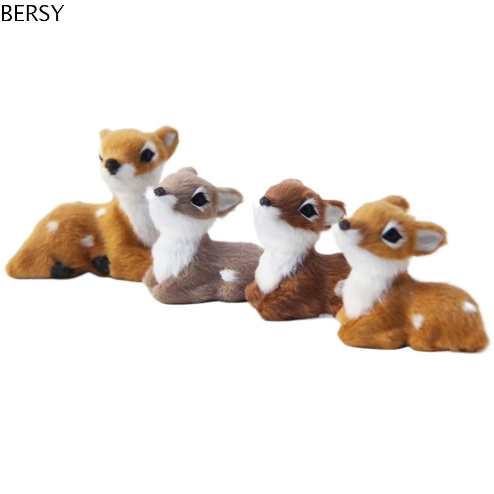 Besy จําลองกวาง Lying Arrangement Props สัตว์รุ่น Figurine กวางตกแต่งสวน Miniatures กวางเครื่องประดับ