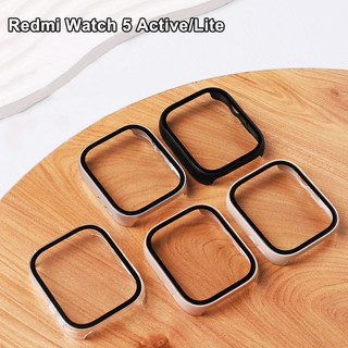 กระจกนิรภัย + สําหรับ Xiaomi Redmi Watch 5 Active Screen Protector Hard PC กันชนฝาครอบป้องกันสําหรับ MI Redmi Watch 5 Lite