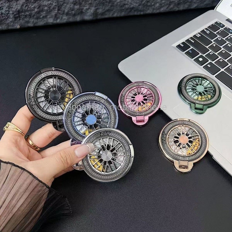 โทรศัพท์มือถือแนวนอนและแนวตั้งยืนกลับสติกเกอร์สก์ท็อปเคสโทรศัพท์แหวนนิ้วหัวเข็มขัดสติกเกอร์หมุนสนับสนุนยืนบางเฉียบพับแบบพกพาไร้