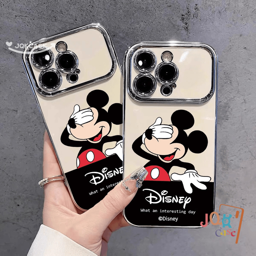 เคสไอโฟน11 น่ารัก Mickey  สำหรับ เคส IPhone 13 16 14 11 15 12 Pro Max 7 15 16 8 Plus X XR XS  Max SE หน้าต่างบานใหญ่ เคส