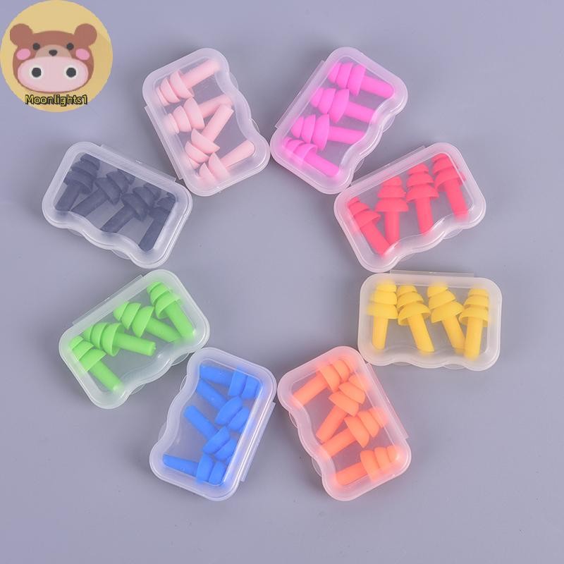 Moonlights1 2 คู่ปลั๊กอุดหู Sleep Noise Protection ที่อุดหู Travel Sleeping ลดเสียงรบกวน EN