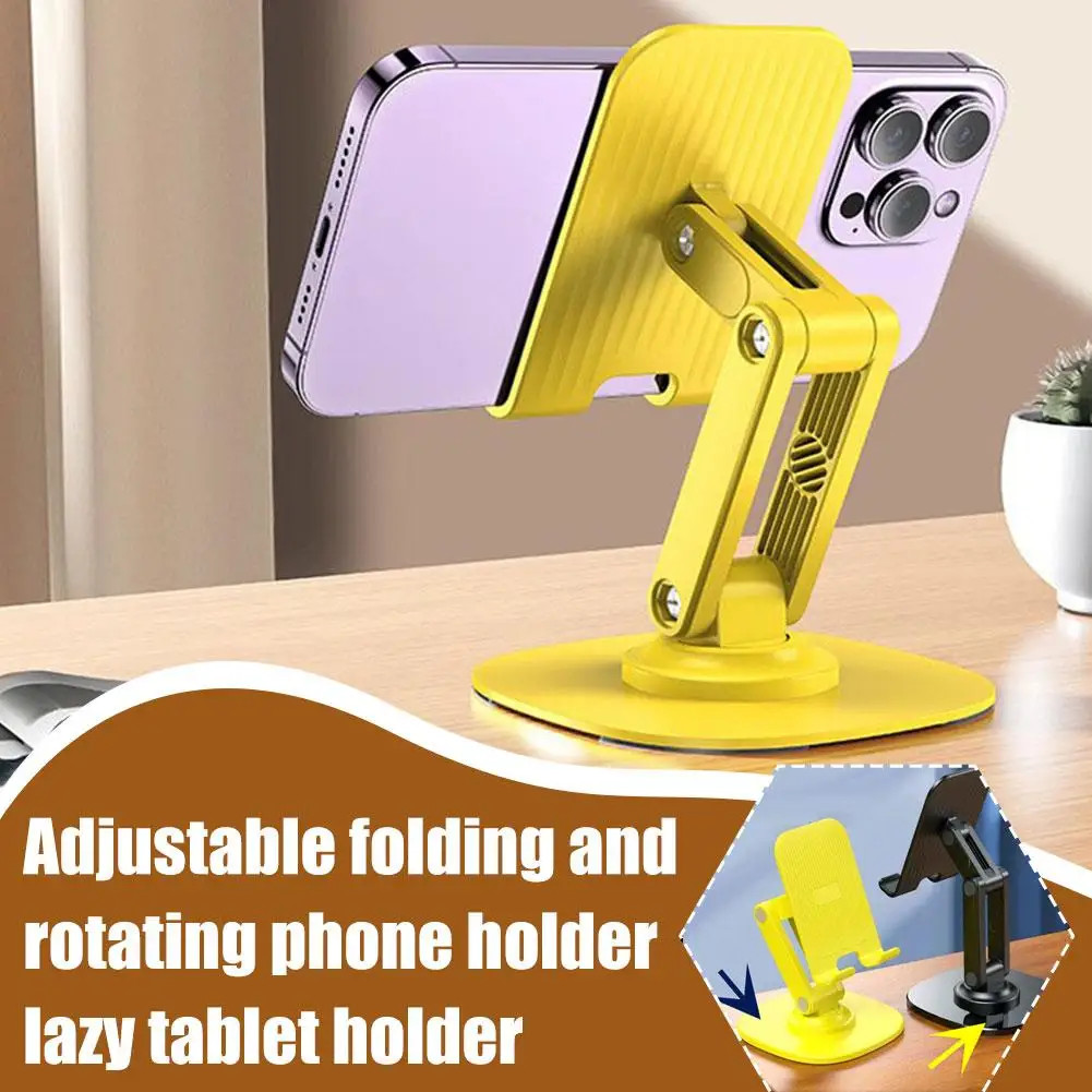 360° ที่วางโทรศัพท์แบบหมุนได้ขาตั้งมือถือตั้งโต๊ะแบบพับได้ Lazy Portable Tablet Phone Support Mobile