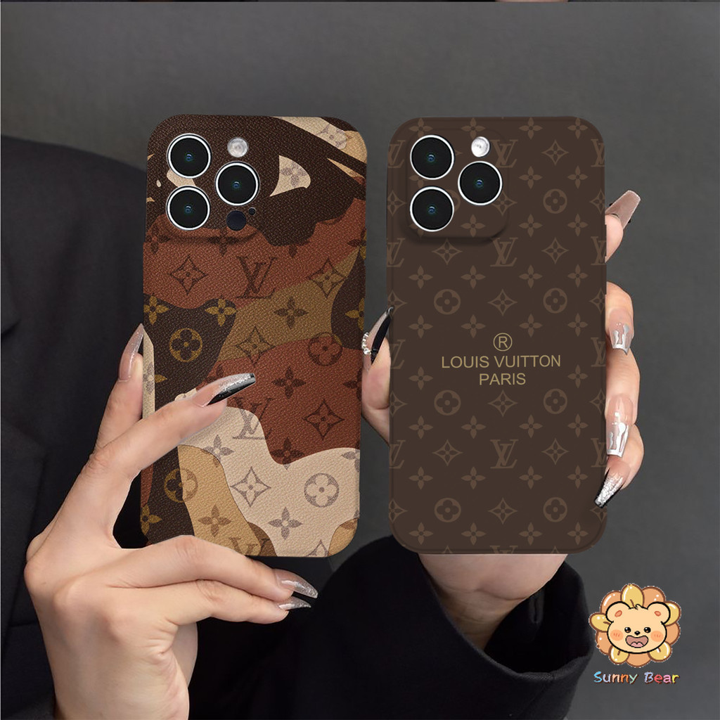 เคสโทรศัพท์iPhone 16 Pro Max แบรนด์แฟชั่น LVซิลิโคนเหลวโทรศัพท์มือถือกรณีfull-bodyป้องกันกันกระแทกtpuยางนุ่มสําหรับiPhone 17 Pro Max 16  7plus 11 14 15 12 13 Pro Max 7 8 Plus XR XS