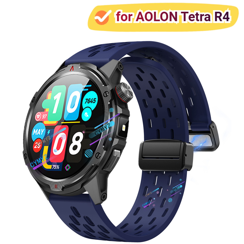 สําหรับ AOLON Tetra R4 สายรัดซิลิโคนสําหรับ AOLON Tetra R4 สายนาฬิกาอัจฉริยะสายรัดข้อมือกีฬา