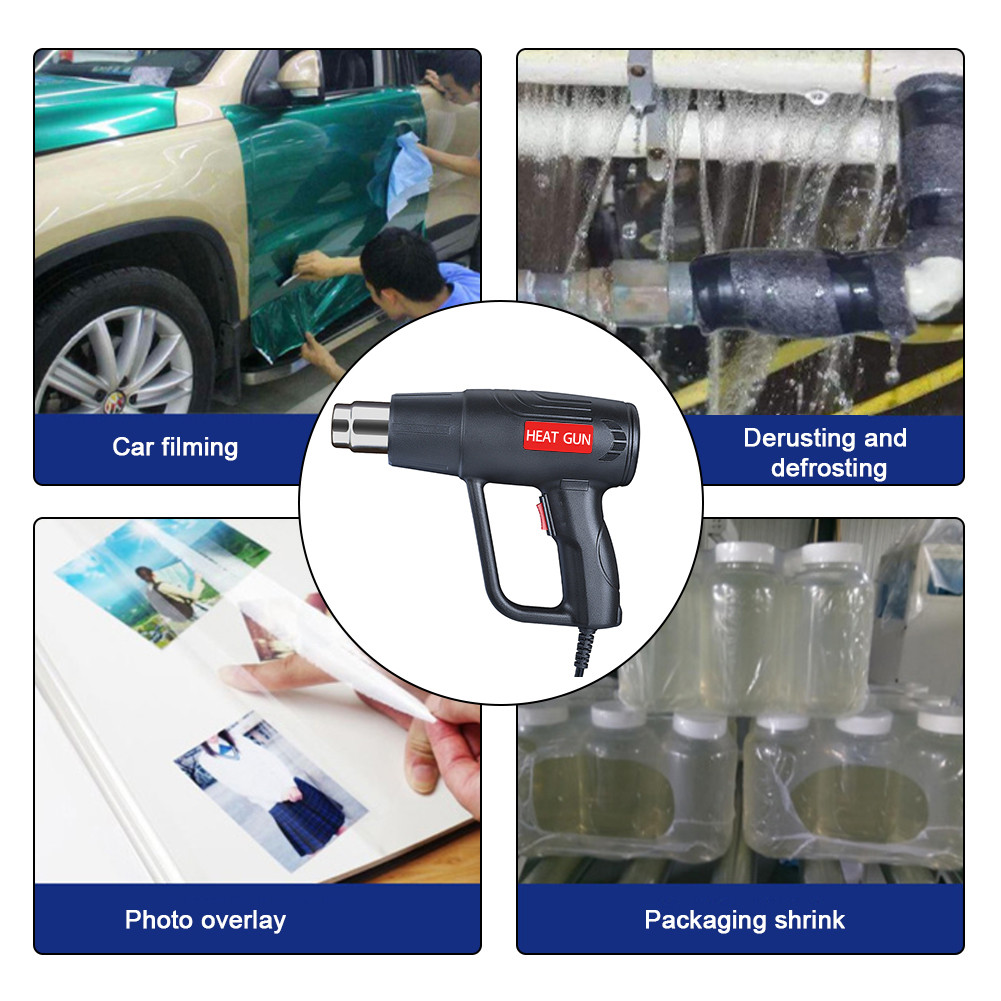 220V 2000W Hot Air Gun เครื่องเป่าลมร้อน for Auto film ปืนเป่าลมร้อน ปืนอบฟิล์มรถยนต์เชิงพาณิชย์