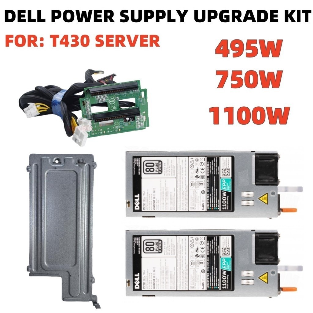 DELL DUAL HOT SWAP POWER SUPPLY 495W 750W 1100W EPP & DISTRIBUTION BOARD POWEREDGE SERVER R530 T430 