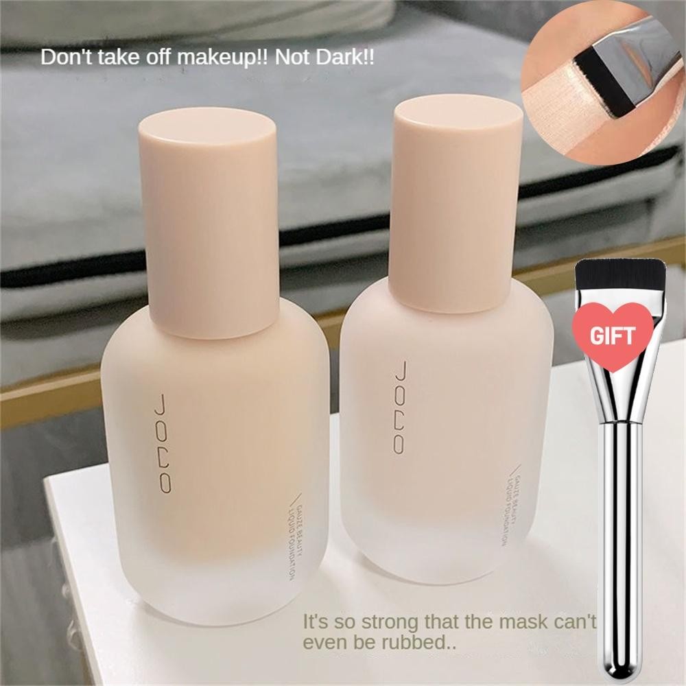 แปรงฟรีJOCO Face Matte Oil Control รองพื้นชนิดน้ําติดทนนาน Moisturize คอนซีลเลอร์กันน้ํา