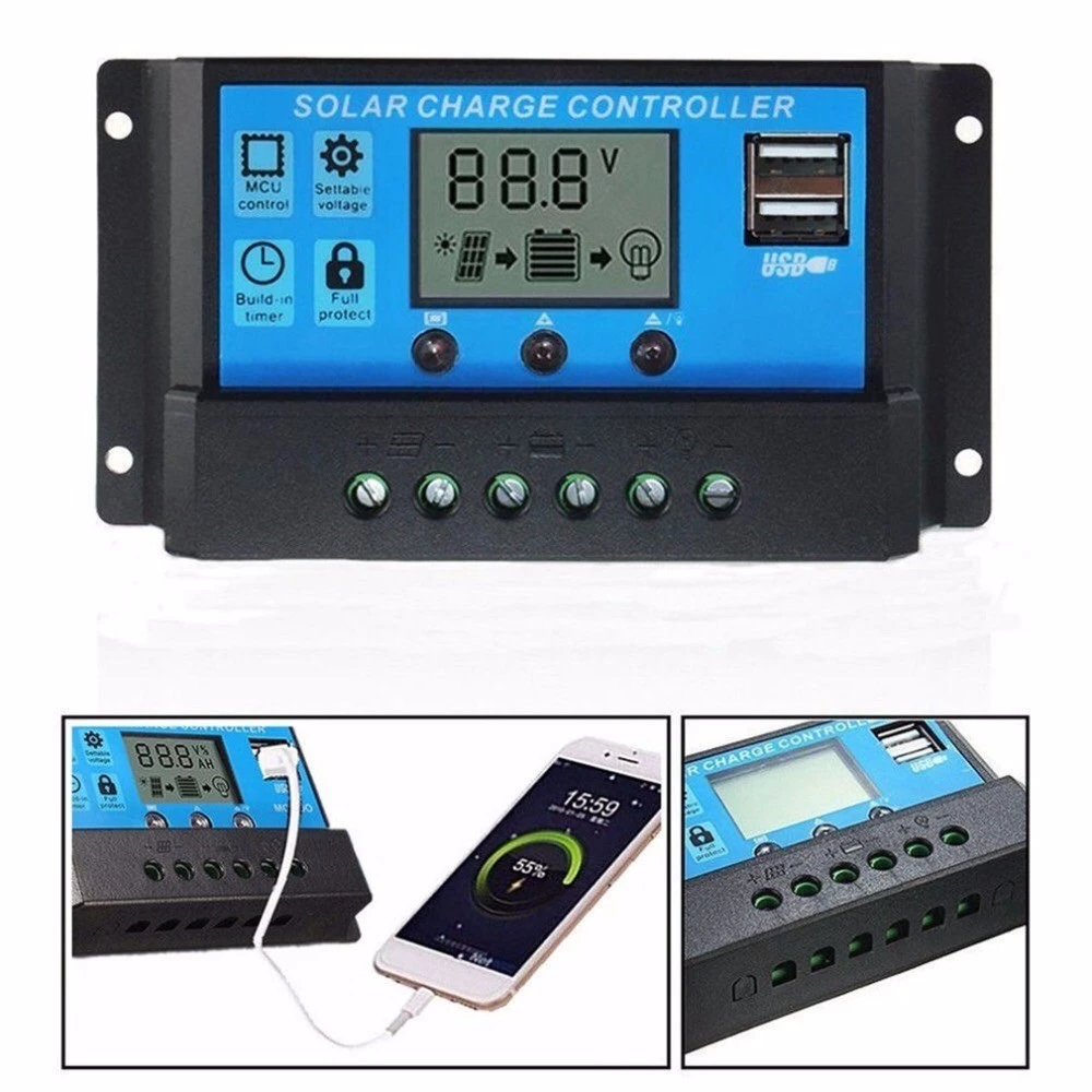 PWM solar charge controller 12/24 10A/30A "พร้อมส่ง มีเก็บปลายทาง"🎉