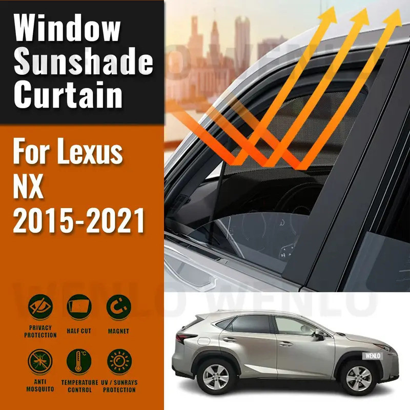 รถ Sun Shades สําหรับ Lexus NX200 NX200H NX200T NX300H NX300 2015-2021 ม่านบังแดดรถยนต์แม่เหล็กด้านข